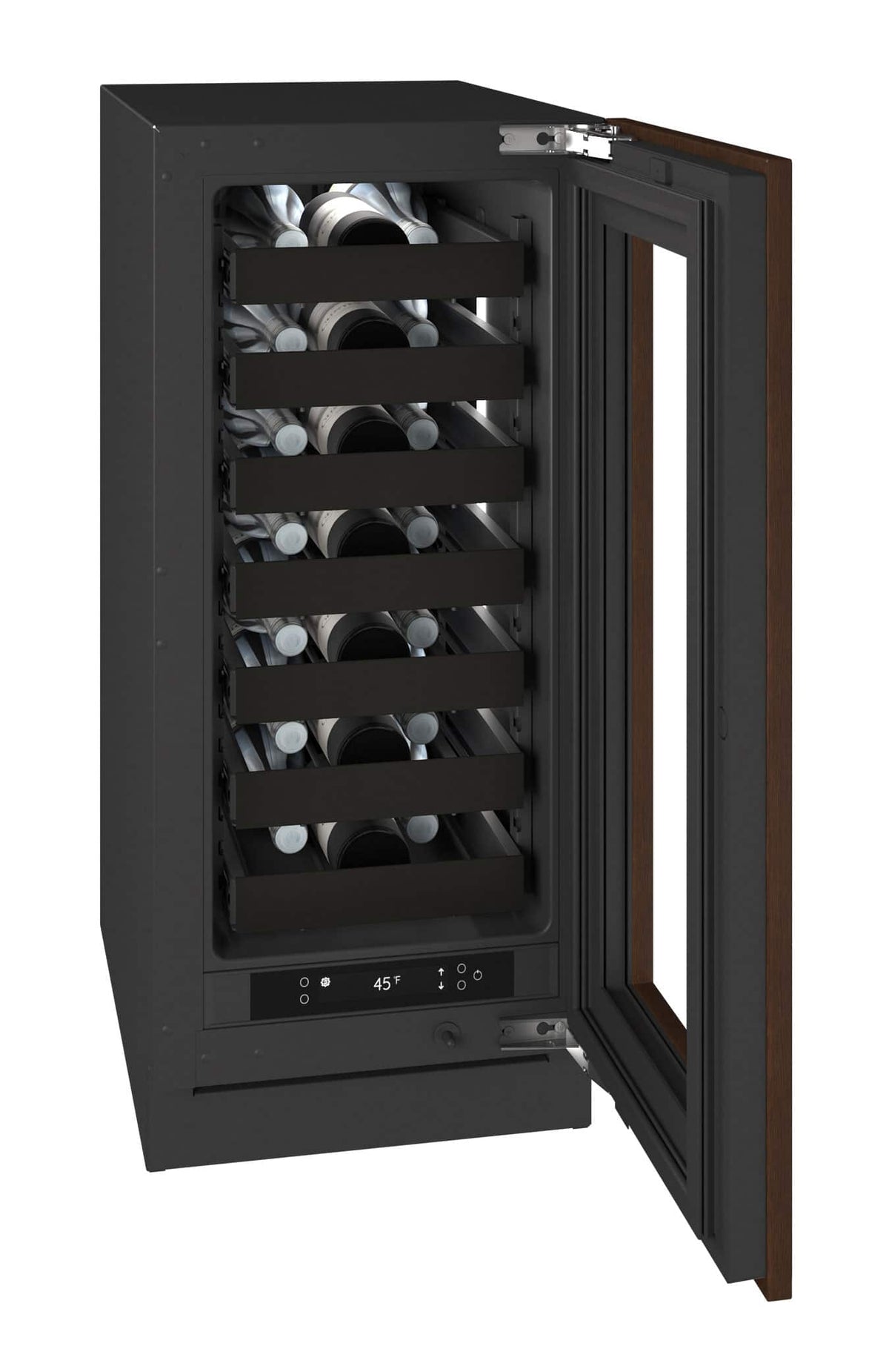 U-Line - 15"W. 2.8 Cu.Ft. Built-In Wine Refrigerator-Panel Ready Frame/Glass - Integrated Frame