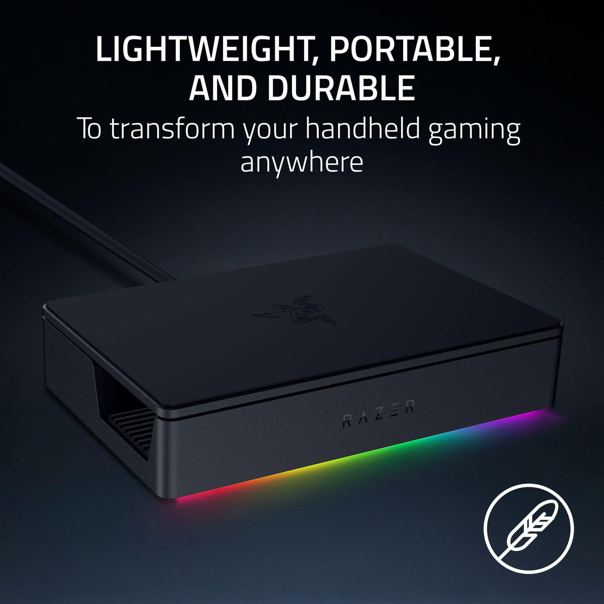 Razer - Handheld Dock Chroma with 100W Power Delivery for Mobile Gaming or Tablet Devices - Black