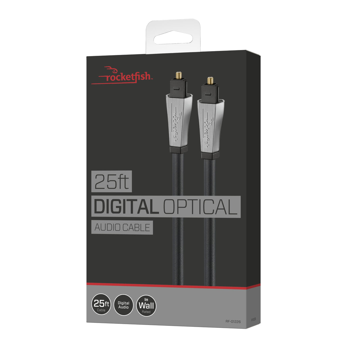 Rocketfish™ - 25' Toslink Optical Audio Cable - Black