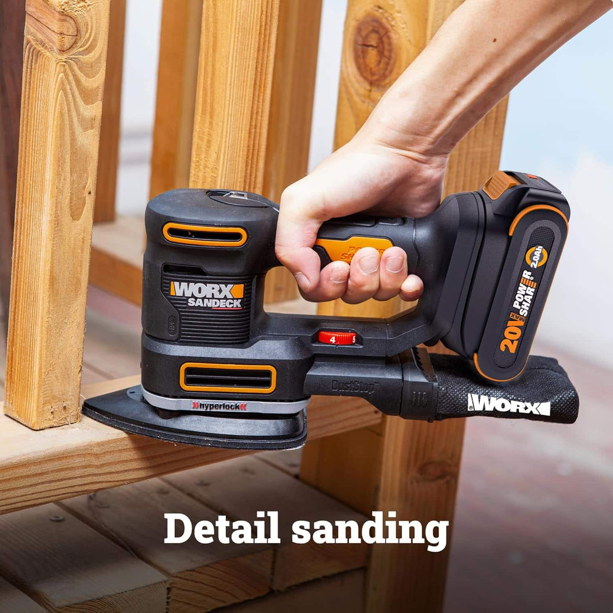 WORX - WX820L 20V PowerShare Sandeck 5-in-1 Cordless Multi-Sander - Black