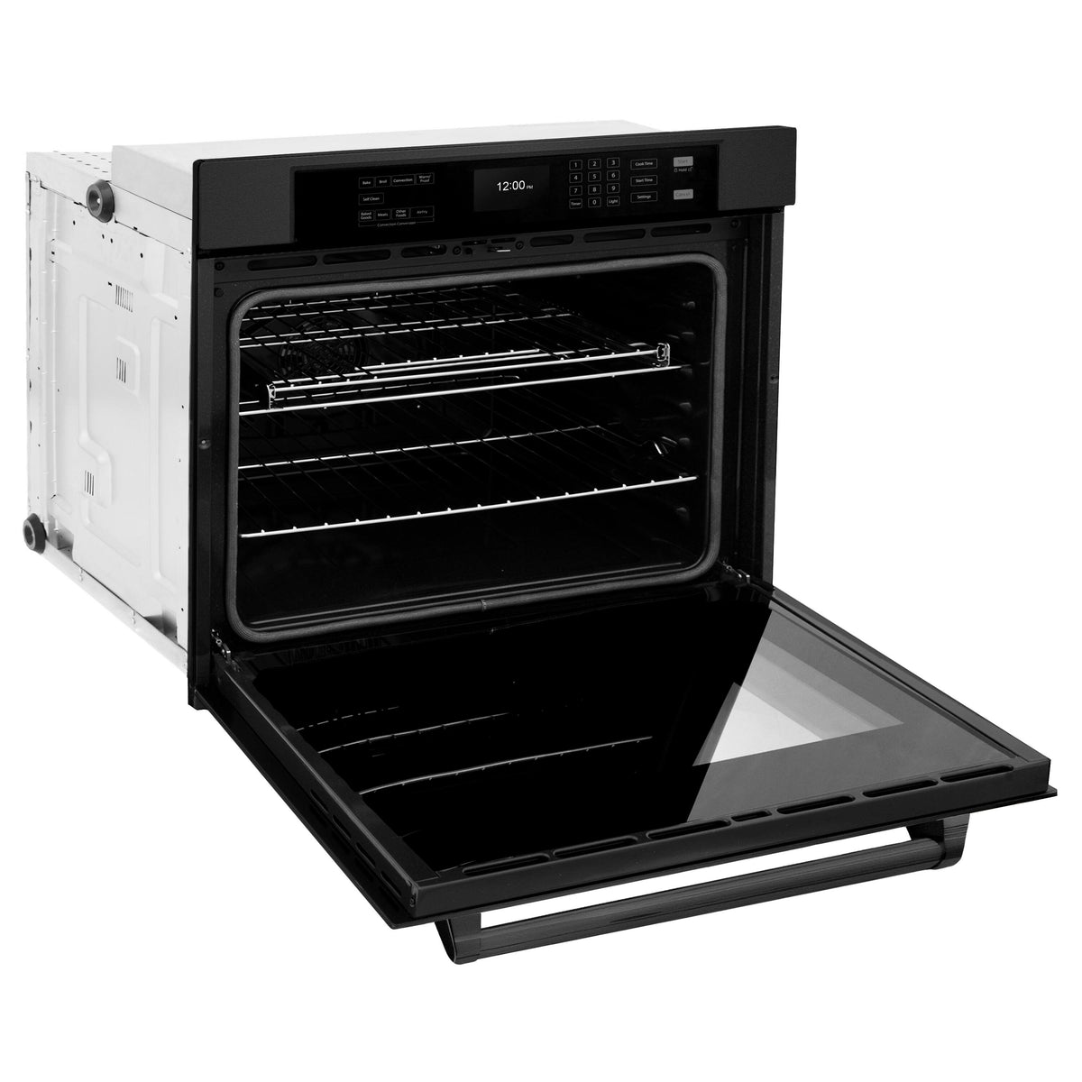 ZLINE - 30 in. True Convection Wall Oven w/ Air Fry and Self Clean - Black Stainless Steel