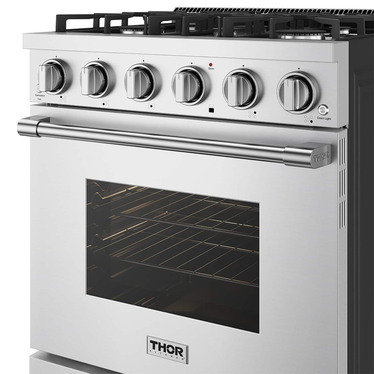 Thor Kitchen - 30 in. Wide 5 Burner 5.0 Cu Ft. Professional Freestanding Gas Range - Stainless Steel