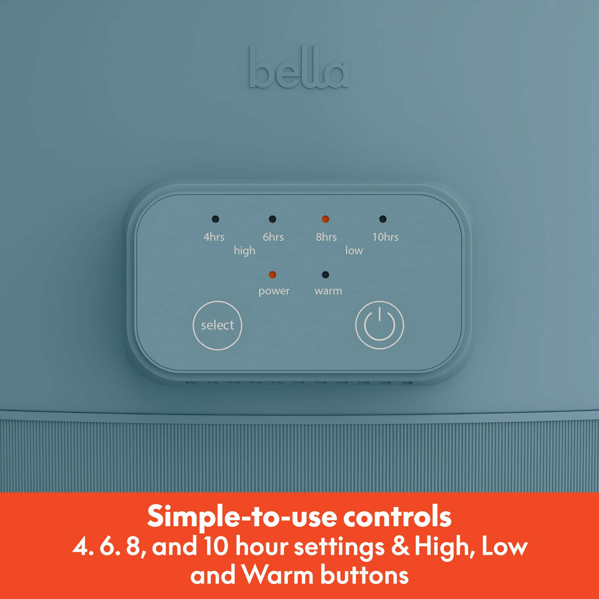 Bella - 6-qt. Programmable Slow Cooker - Surf