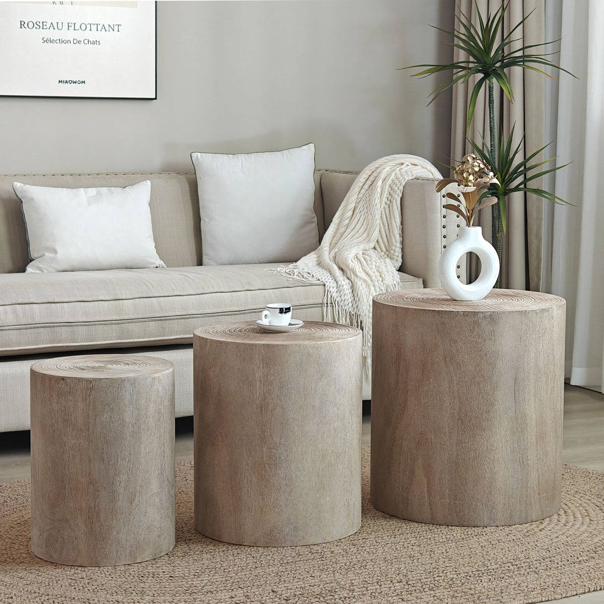 Cylinder Nesting Tables (Set of 3)