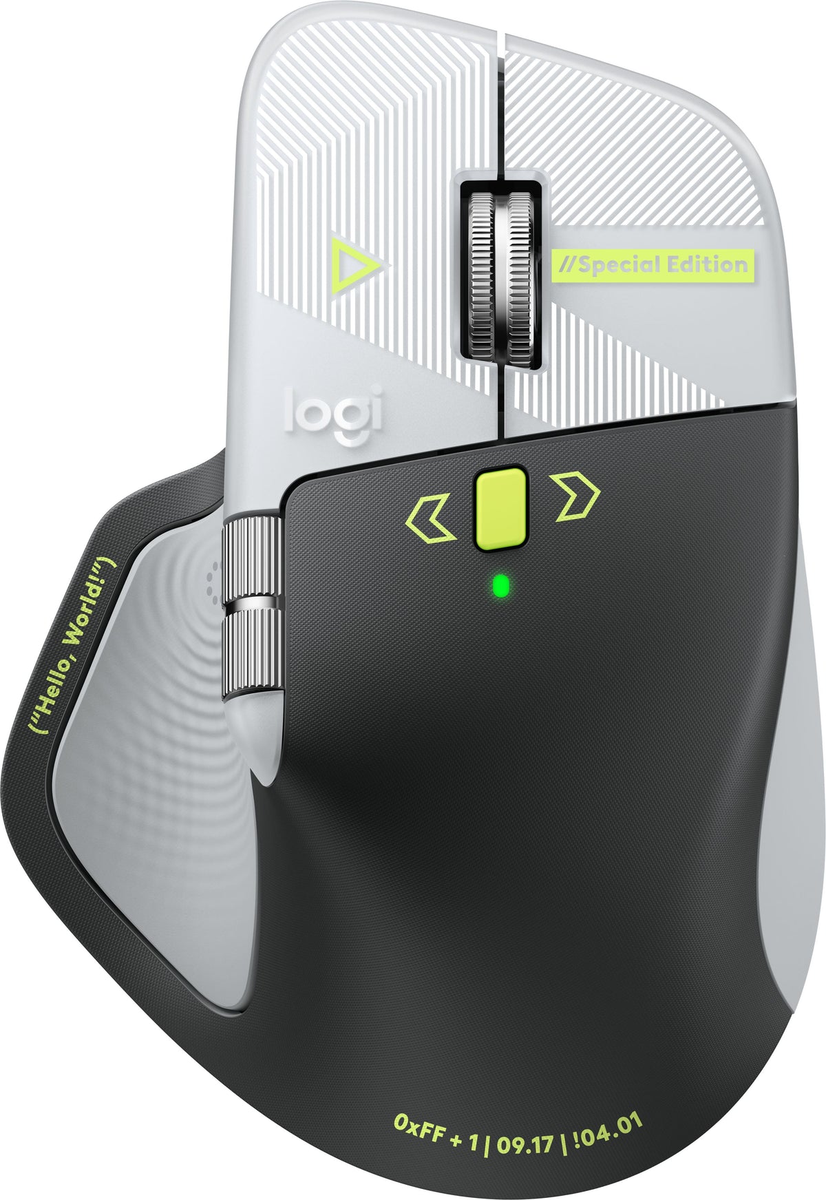 Logitech - MX Master 4 Developer Edition, Ergonomic Wireless Mouse with Advanced Performance Haptic Feedback - Wireless - Yellow