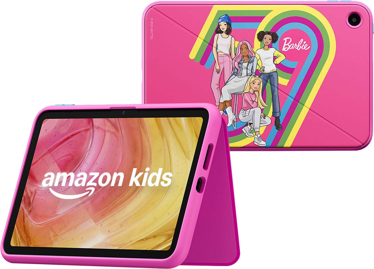 Amazon - Kids Tablet 8 (all-new) ages 6+, 8.7" display, includes 1-year Kids+ content subscription, parental controls - Barbie Club 59