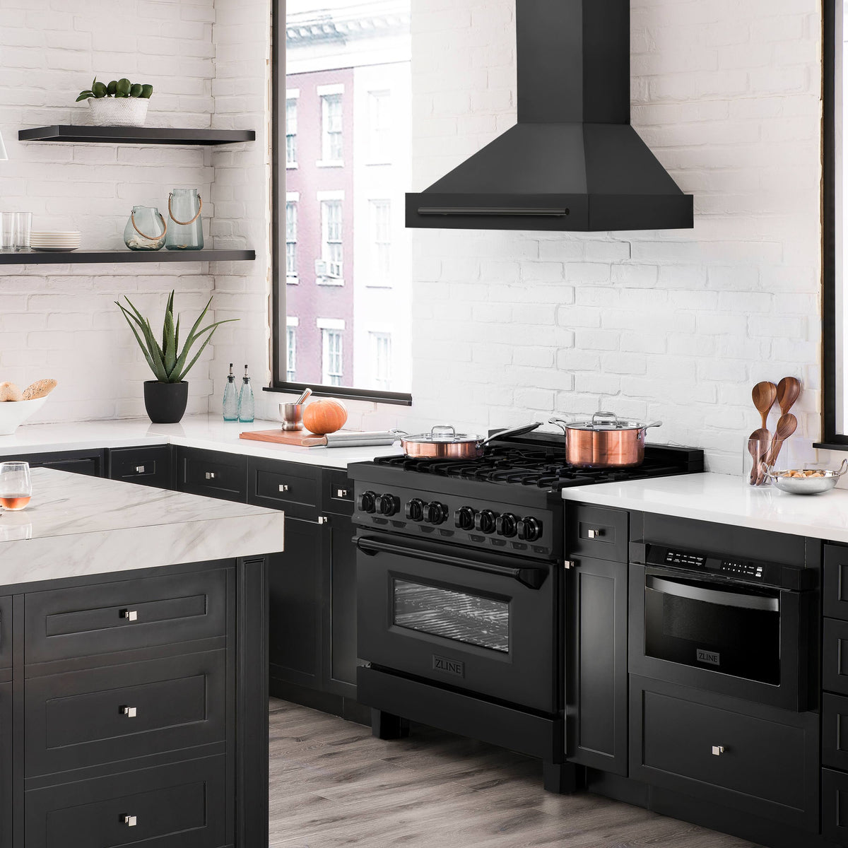ZLINE - 30 inches - Convertible & Externally Vented - Wall Range Hood - Black
