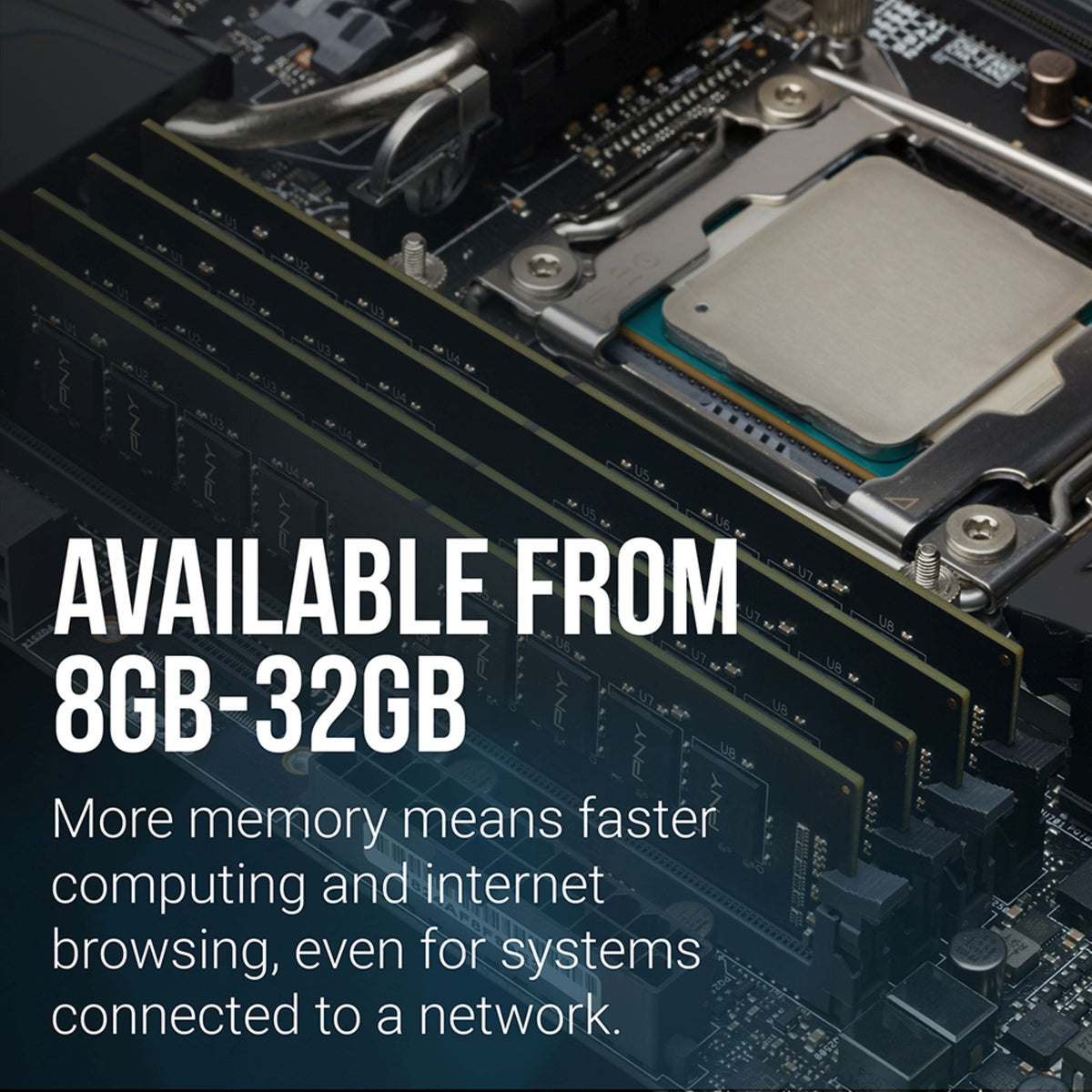 PNY - Performance 16GB (1x16GB) DDR4 RAM 3200MHz (PC4-25600) - CL22, 1.2V - Desktop Memory - MD16GSD43200-TB - Black