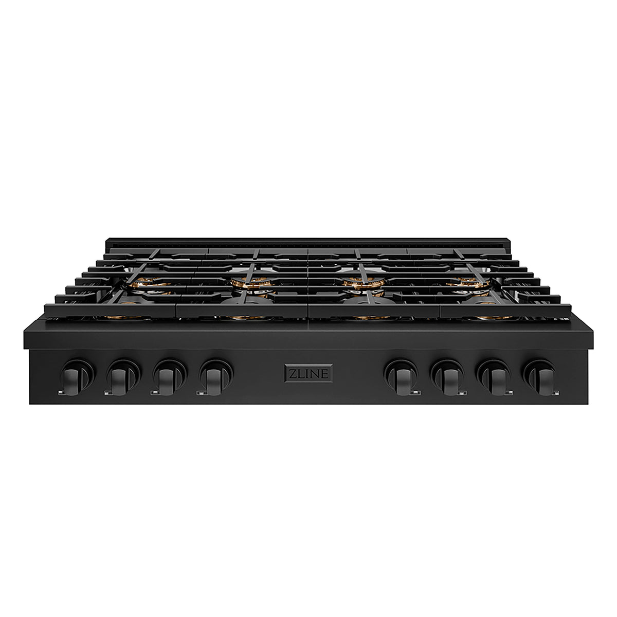 ZLINE - 48 in. Wide 8 Burner Paramount Gas Cooktop with DuoPro (PSRTB-48) - Black Stainless Steel