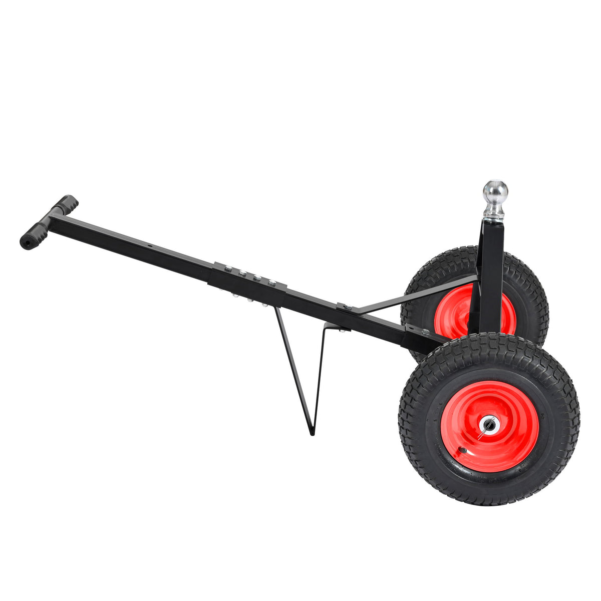 Carro para remolque de servicio pesado con bola de 2" y capacidad de 1000 lb para facilitar la movilidad - Negro