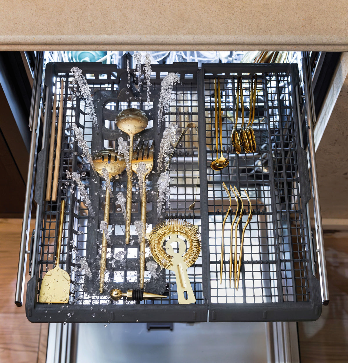 Monogram - 24" Top Control Smart Built-In Stainless Steel Tub Dishwasher w/ Adjustable 3rd Rack, 37 dBA, and Advanced Water System - Stainless Steel