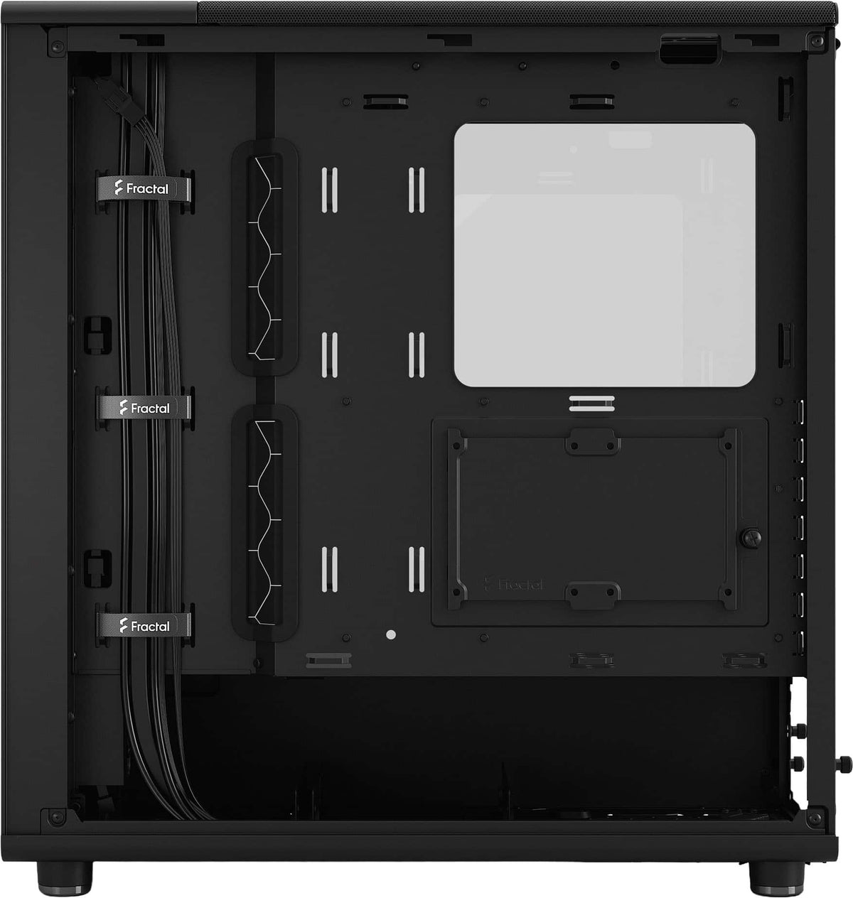 Fractal Design - North Momentum Edition Black E-ATX Chassis with Blackened Oak Front and TG Side Panel Mid Tower PC Case - Black