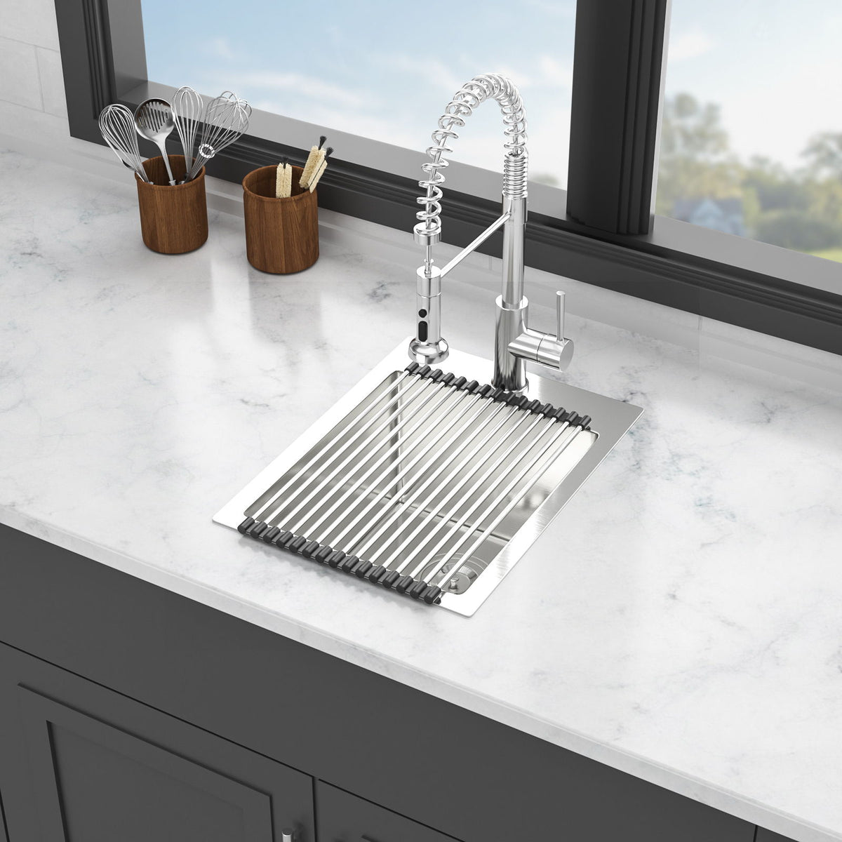 Stainless Steel Drop In Kitchen Sink, Topmount