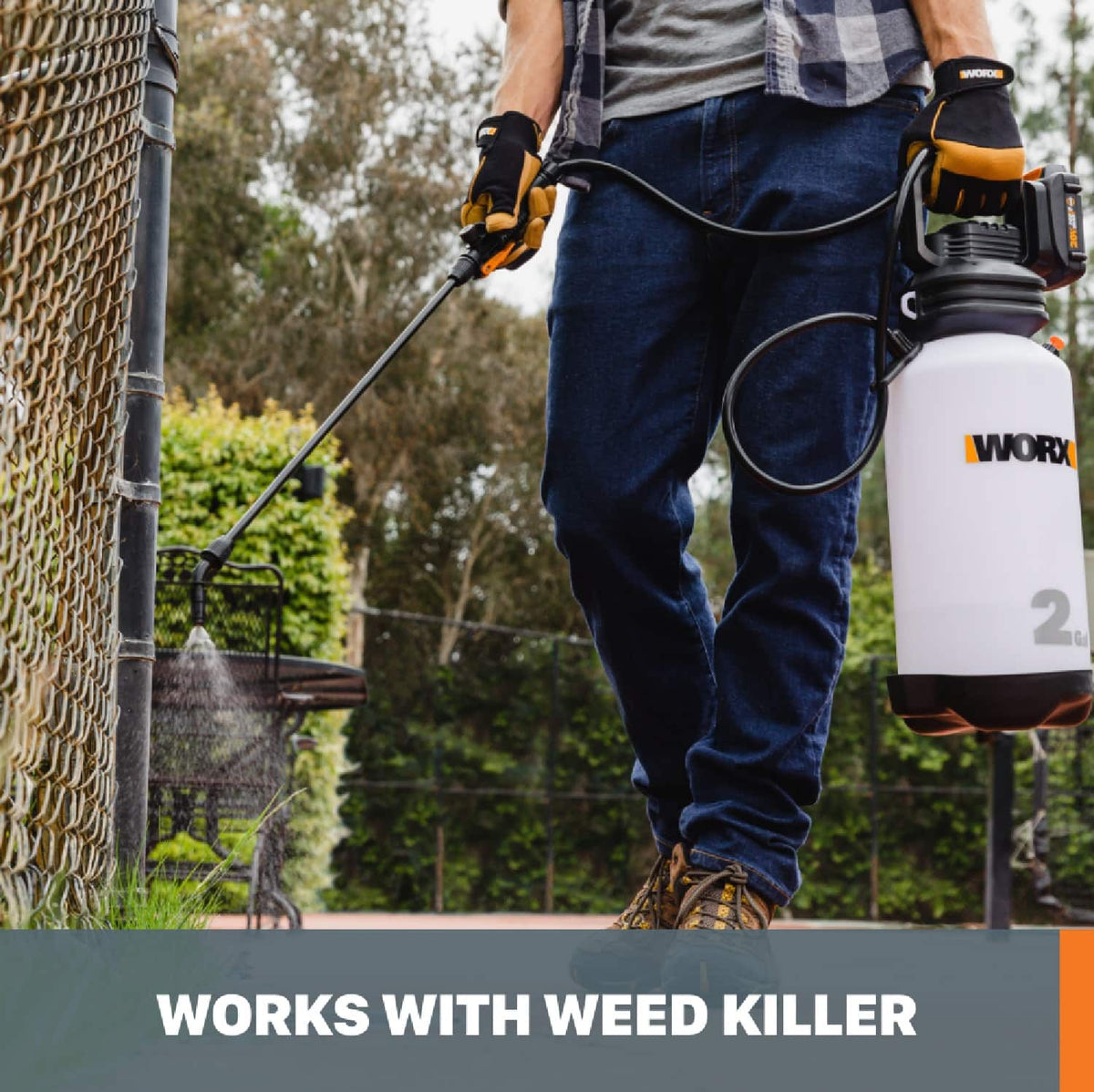 WORX - WG829 20V Power Share Cordless Yard Sprayer Battery and Charger Included - Black