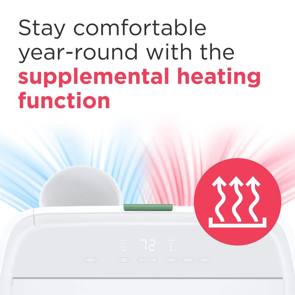 Frigidaire - 115V 14,000 BTU 450 Sq. Ft. Portable Air Conditioner with 12,000 BTU Supplemental Heat Function - White