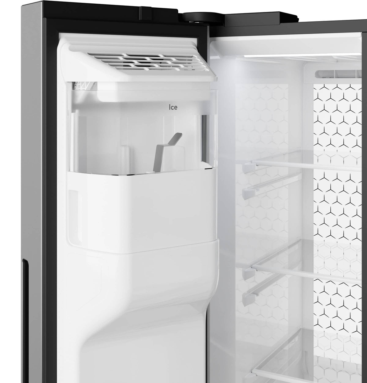 GE Profile - 36 in. Wide 23.5 Cu. Ft. Counter-Depth Side-By-Side Smart Refrigerator with Hands-Free AutoFill - Stainless Steel