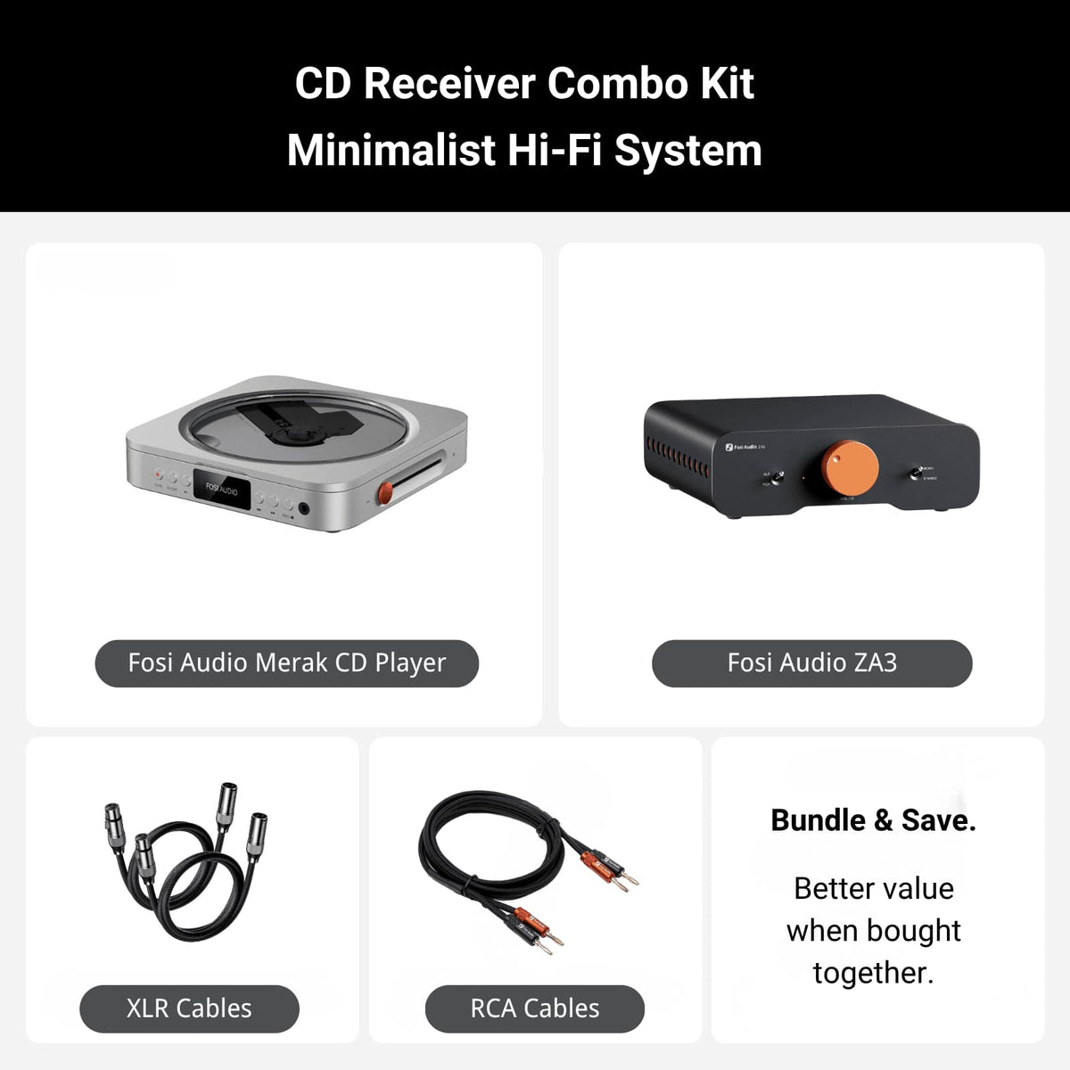 Fosi Audio - Merak CD Player - Silver