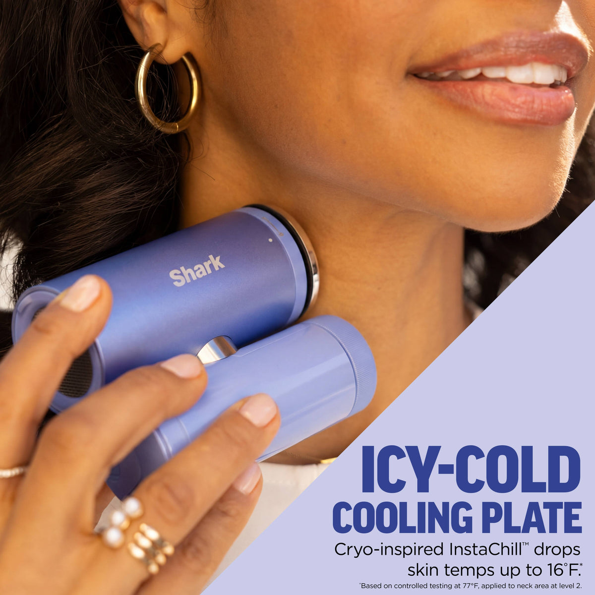Shark - ChillPill 3-in-1 Personal Cooling System with Fan, InstaChill Cooling Plate & Dry-Touch Mist - Glacier
