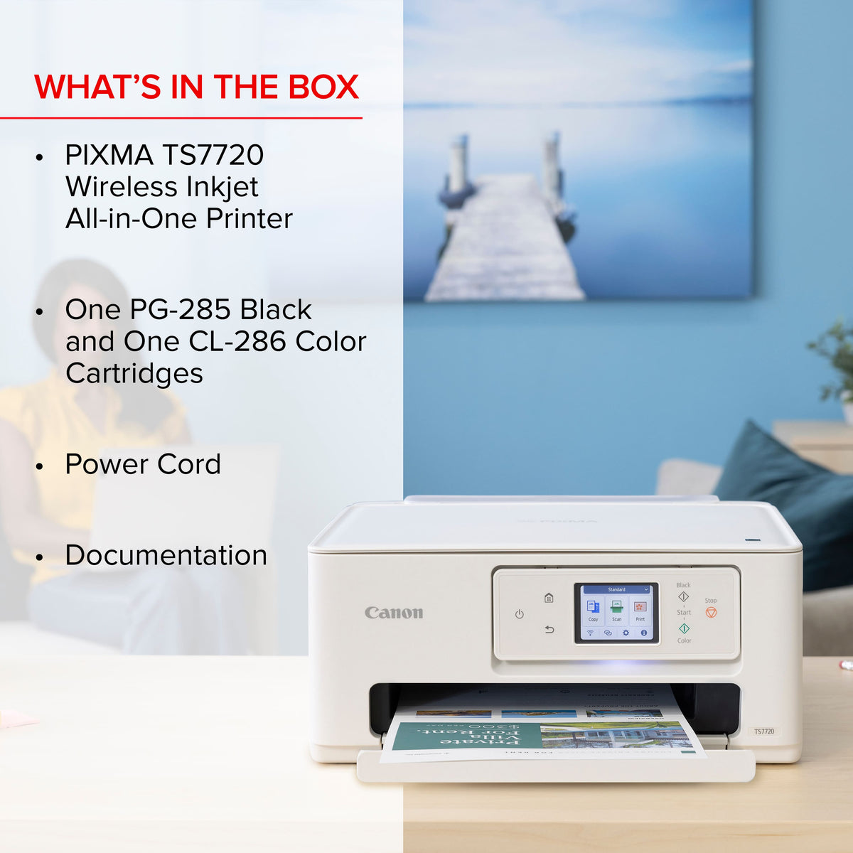 Canon - PIXMA TS7720 Wireless All-In-One Inkjet Printer - White