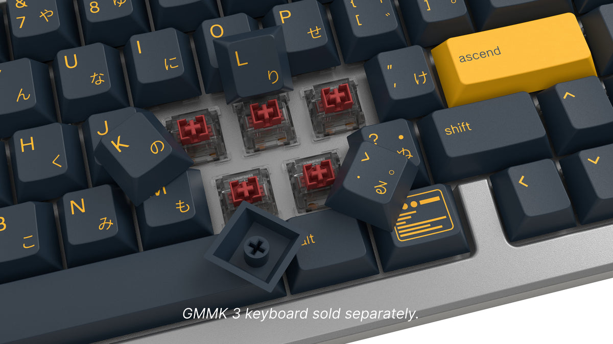 Glorious - GPBT Mecha Keycaps - Charged Blue