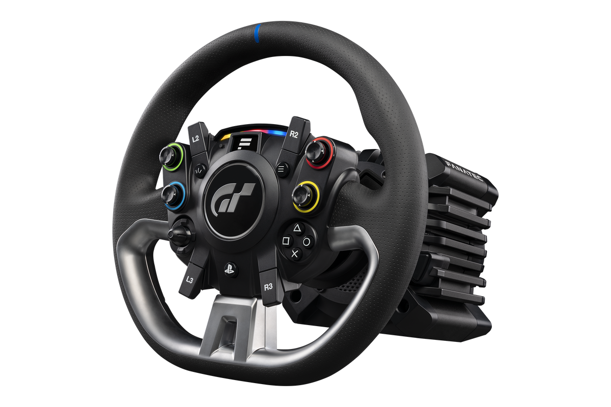 Fanatec - Gran Turismo Pro – 5Nm Direct Drive Force Feedback Sim Racing Bundle with Wheel, Pedals & Clamp for PC and PlayStation - Black