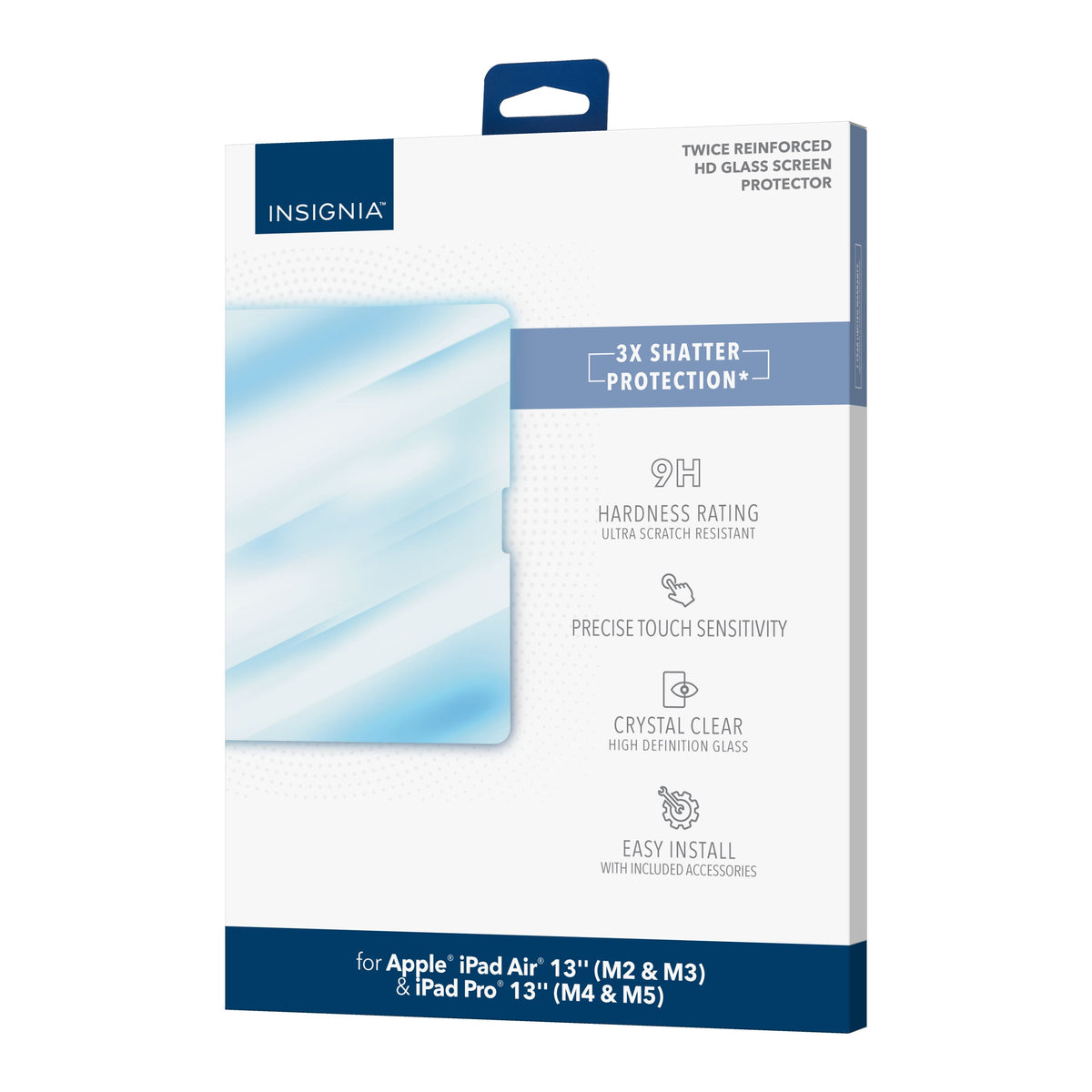 Insignia™ - Glass Screen Protector for iPad Air 13" (M2) and iPad Pro 13" (M4) - Clear