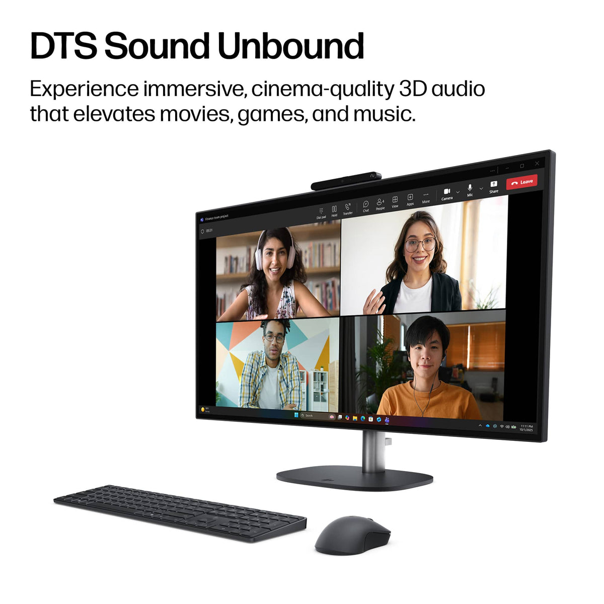 HP - OmniStudio X 27" QHD All-in-One w/ Adjustable Height - Intel Core Ultra 7 356H - 16GB Memory - 1TB SSD - Copilot+ PC - Eclipse Gray