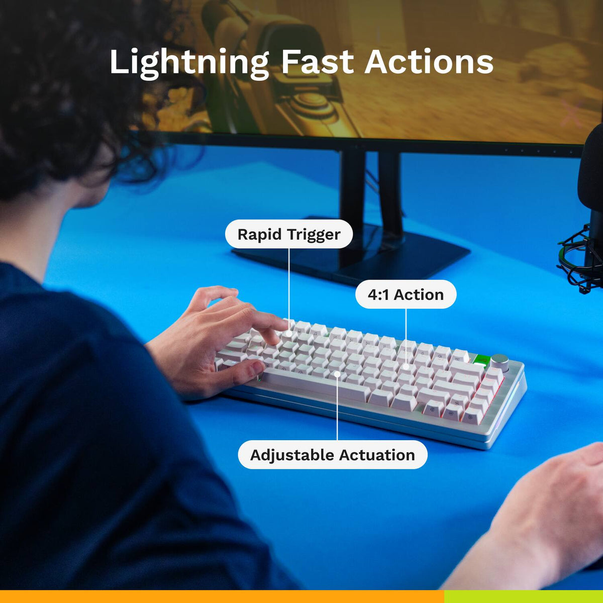 Glorious - GMMK 3 HE 75% Wired Hall-Effect Linear Switch Gaming Keyboard with Rapid Trigger and Adjustable Actuation - Black