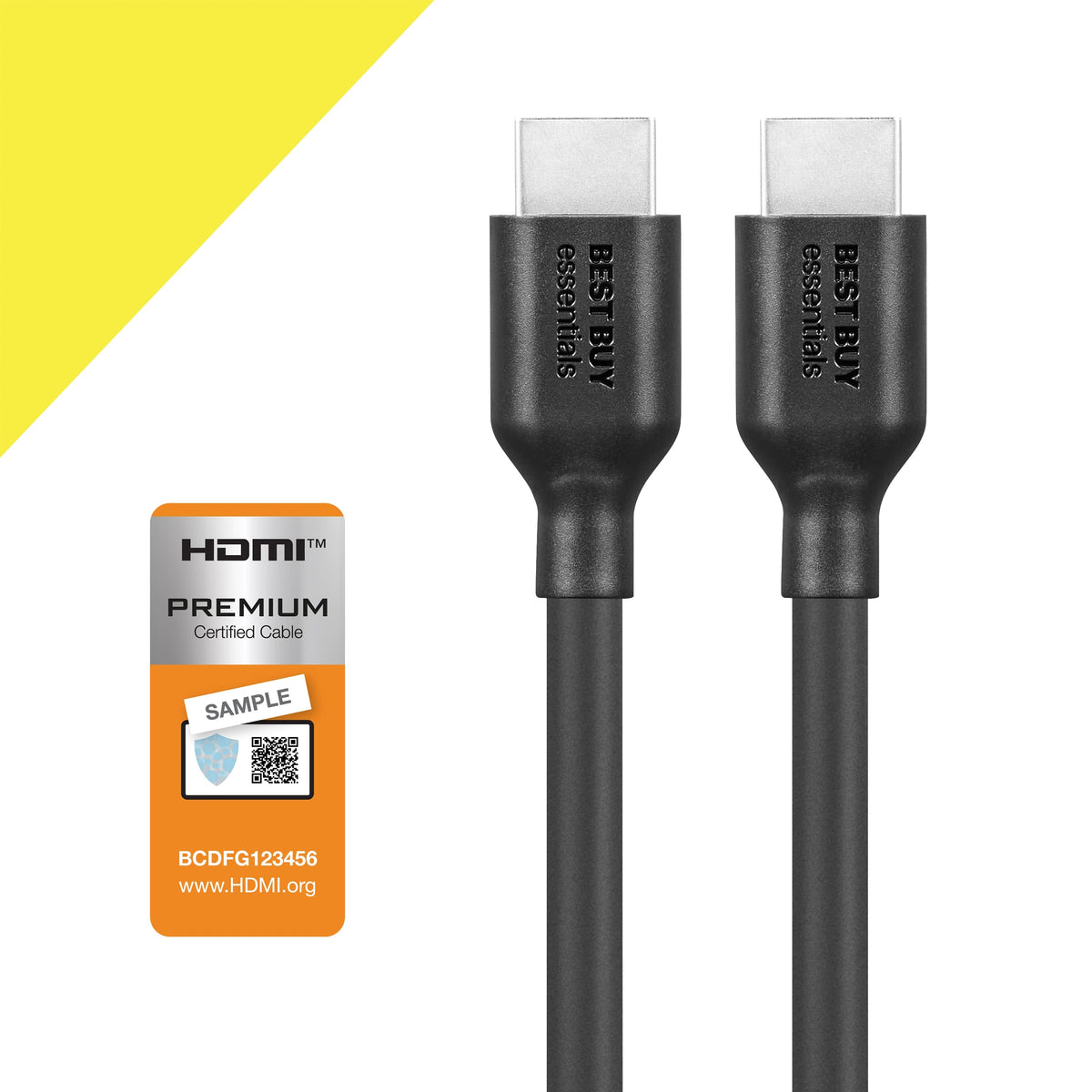 Best Buy essentials™ - 12' 4K Ultra HD HDMI Cable - Black