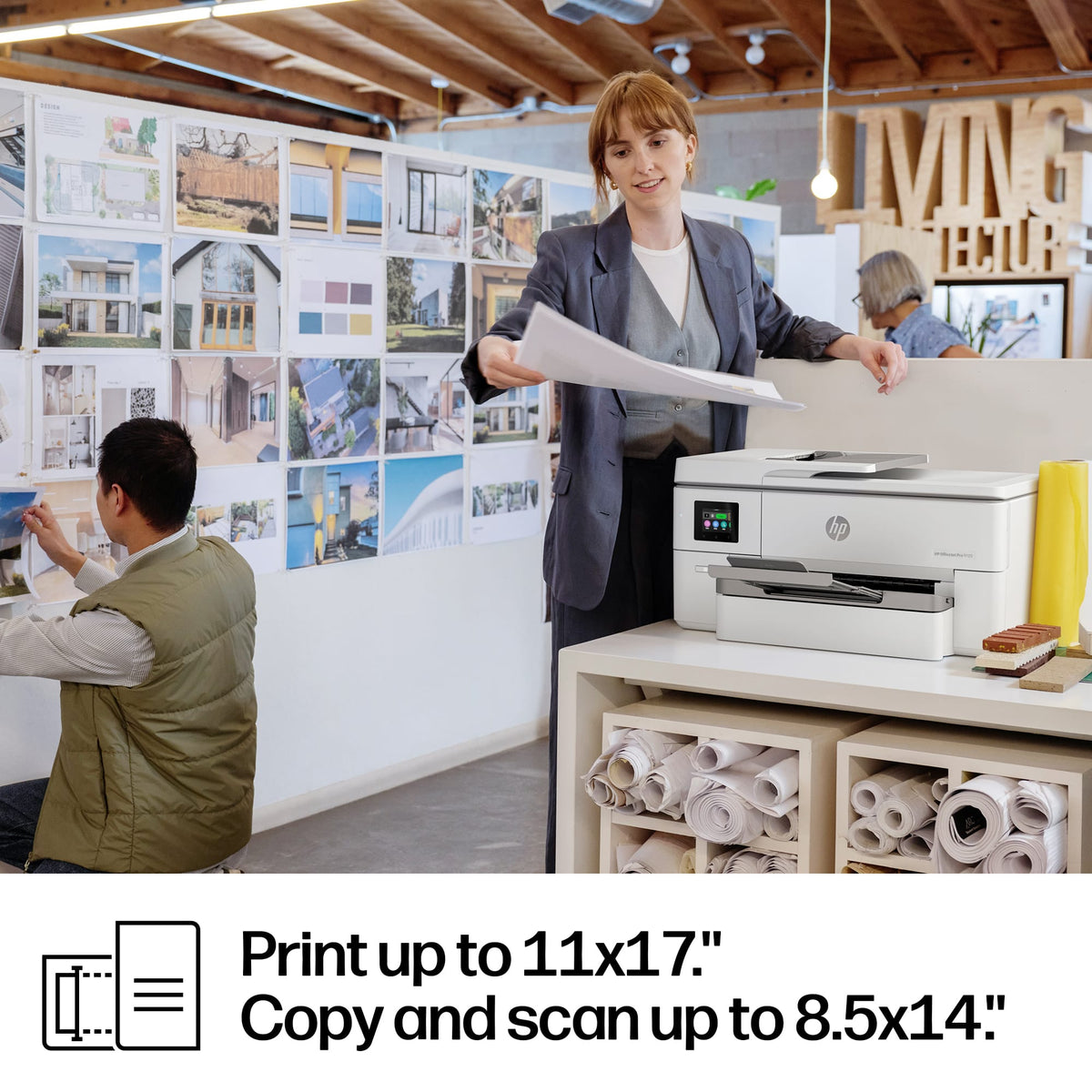 HP - OfficeJet Pro 9720 Wireless AI-Enabled Wide Format All-in-One Inkjet Printer with 3 Months of Instant Ink - White