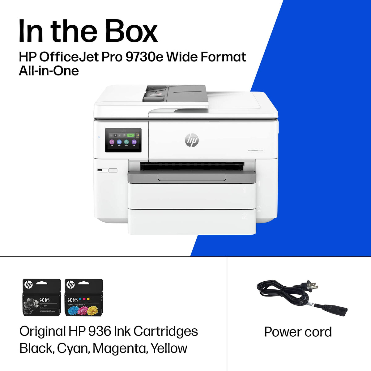 HP - OfficeJet Pro 9730e Wireless AI-Enabled Wide Format AiO Inkjet Printer w/ 3 Months of Instant Ink - White