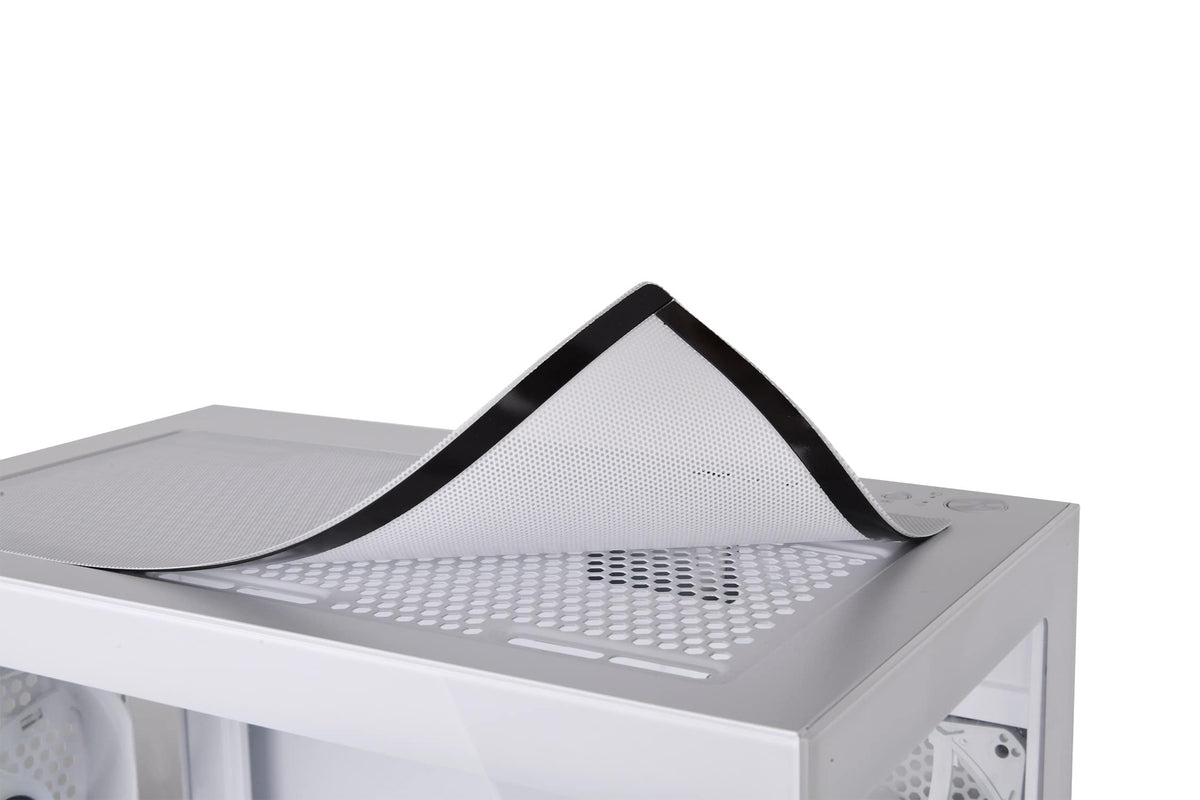 Thermaltake - View 170 TG ARGB  Micro-ATX Mid-Tower PC Case - Snow