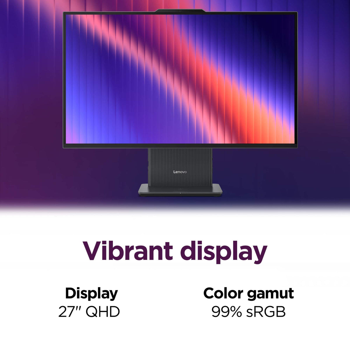 Lenovo - IdeaCentre AIO 27" 2K IPS LCD Touch-Screen All-In-One - Core Ultra 7 Processor 355 2026 - 16GB Memory - 1TB Storage - Luna Grey