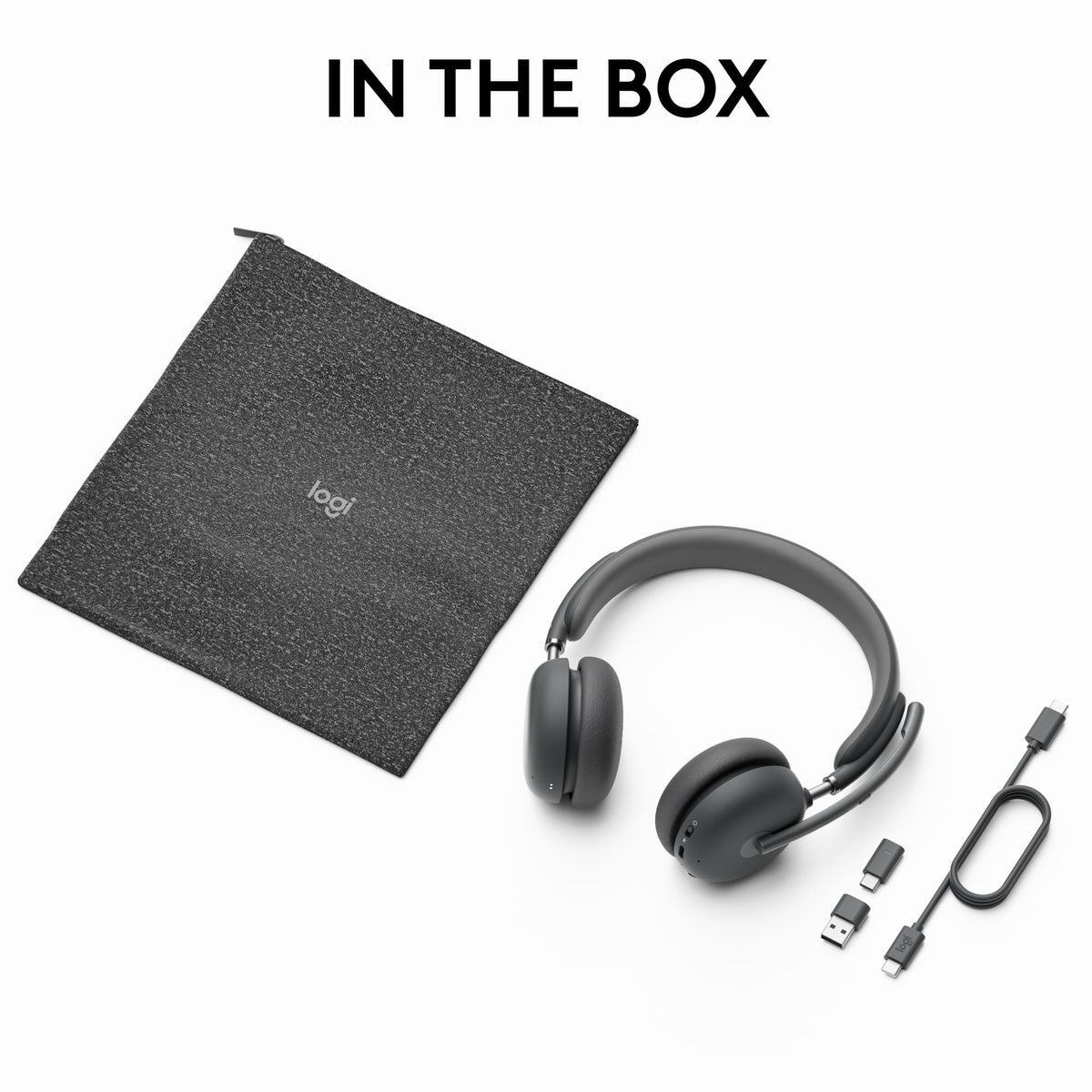 Logitech - Zone Wireless 2 Premium Noise Canceling Headset, Certified for Microsoft Teams over Native Bluetooth - Graphite
