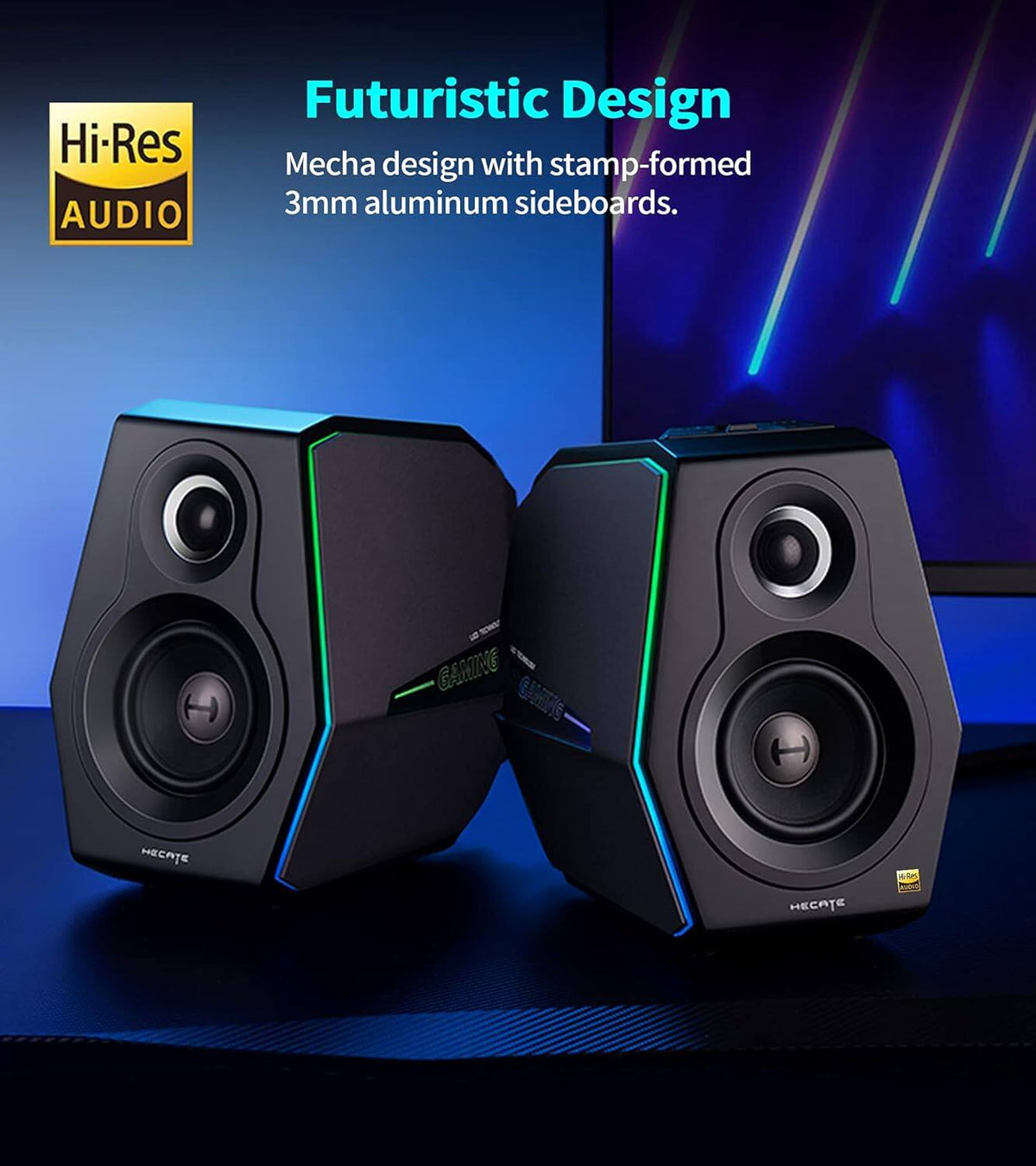 Edifier - G5000 2.0 Bluetooth Gaming Speakers (2-Piece) - Black