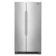 Maytag - 36 in. Wide 25 cu. ft. Side-by-Side Refrigerator with Humidity-Controlled FreshLock Crisper - Fingerprint-Resistant Stainless Finish