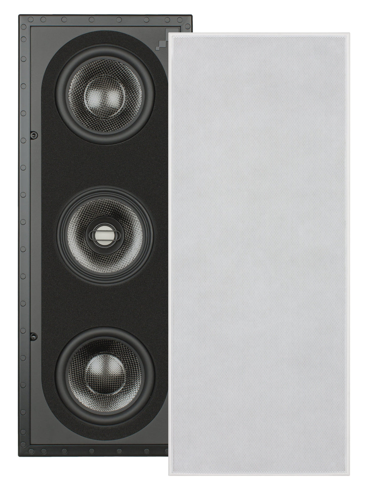 Sonance - R1 REFERENCE RECTANGLE SINGLE SPEAKER - Reference 5-1/4" 3-Way In Wall Rectangle Speaker (Each) - Paintable White