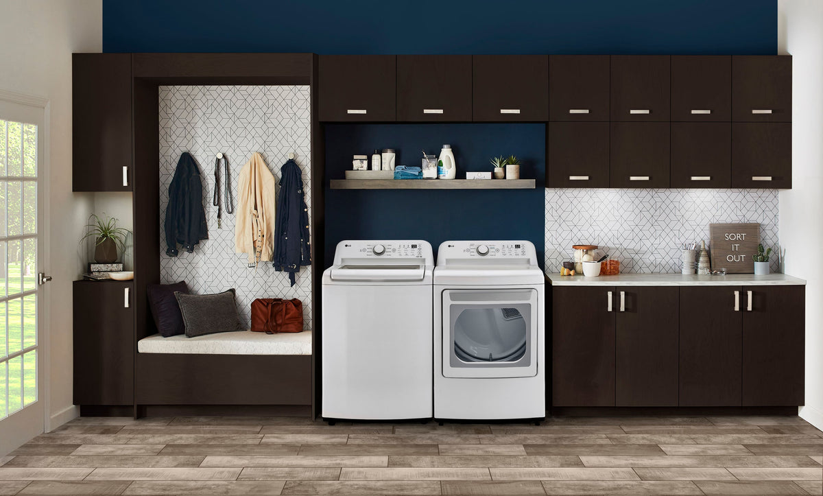 LG - 7.3 Cu. Ft. Ultra Large Rear Control Electric Dryer with Sensor Dry and LoDecibel Quiet Operation - White