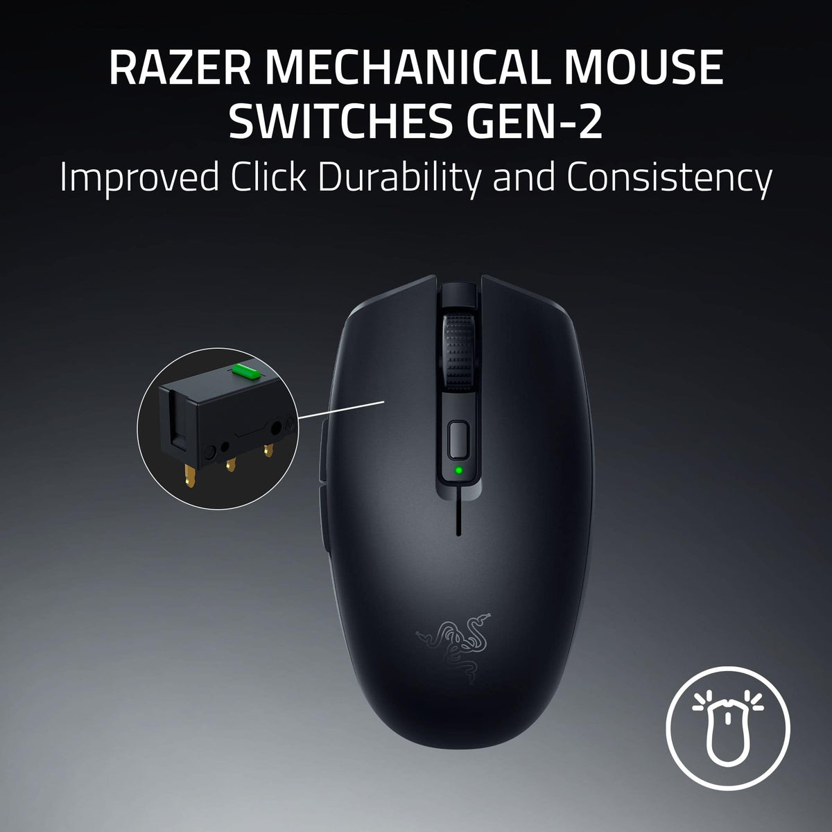 Razer - Orochi V2 (2026) Lightweight Portable Optical Gaming Mouse with Up to 1100 Hour Battery Life for PC and Mac - Wireless - Black