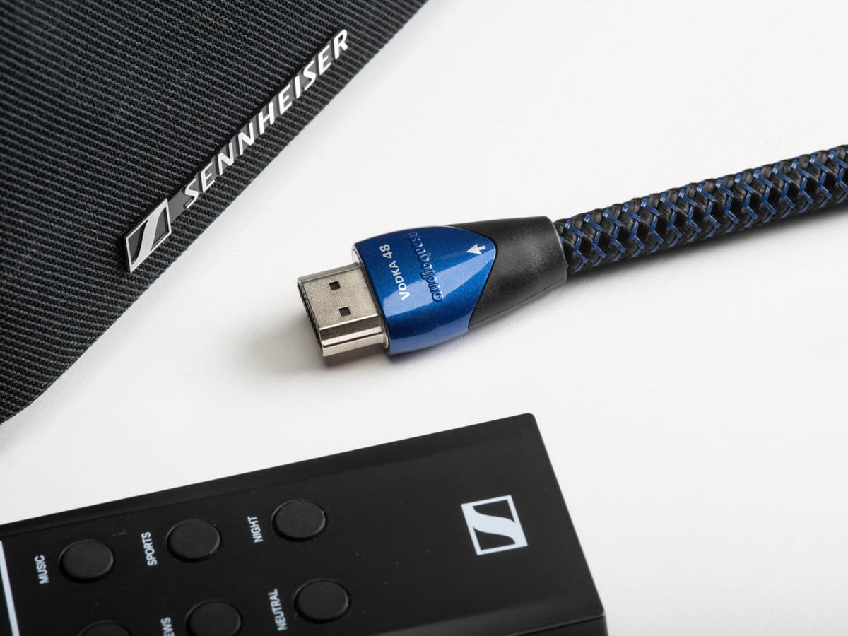 AudioQuest - Vodka 48 4.9' 4K-8K-10K 48Gbps HDMI Cable - Blue on Black