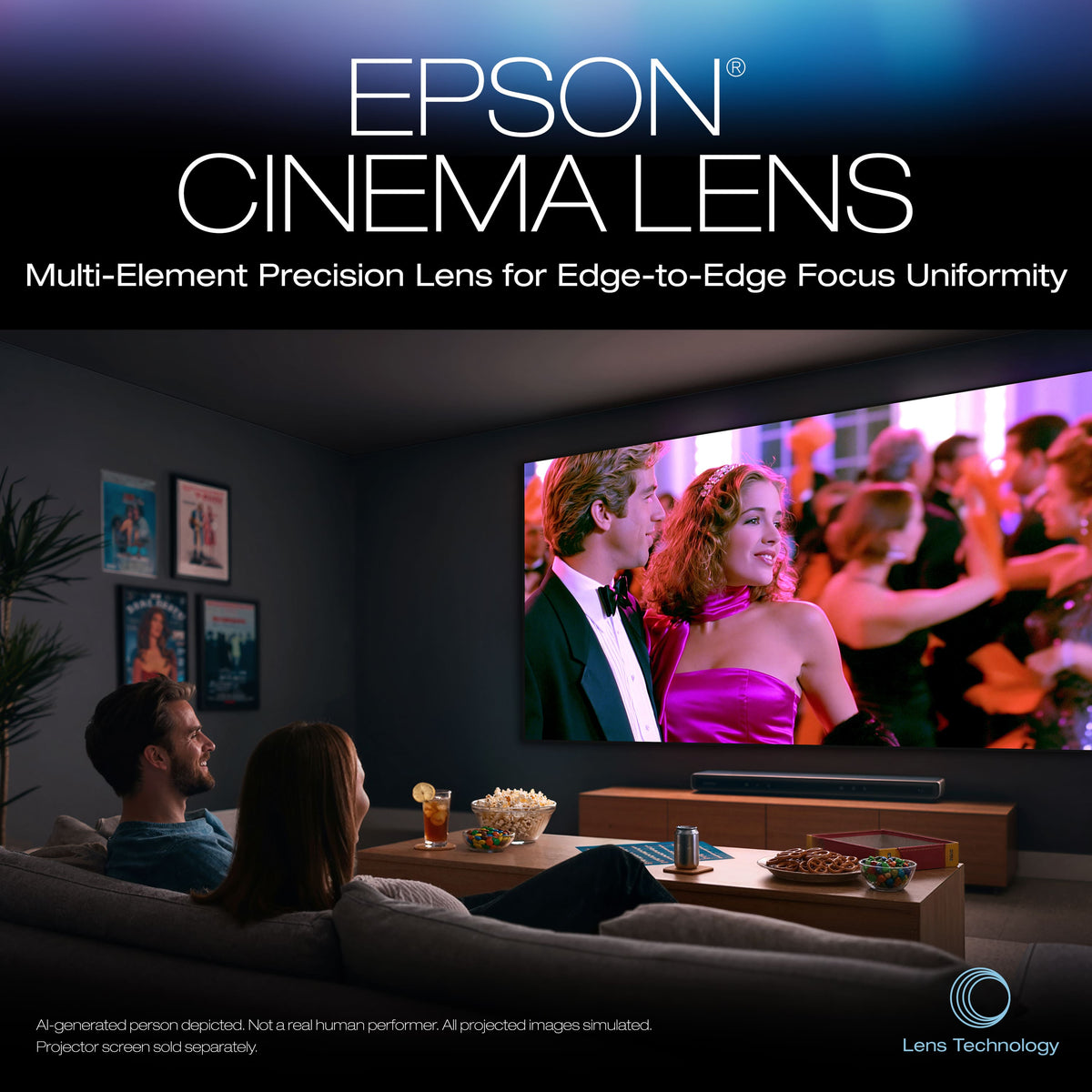 Epson - Home Cinema LS6000 4K Laser Projector, 3,400 Lumens of Color and Brightness, 3LCD, HDR - White