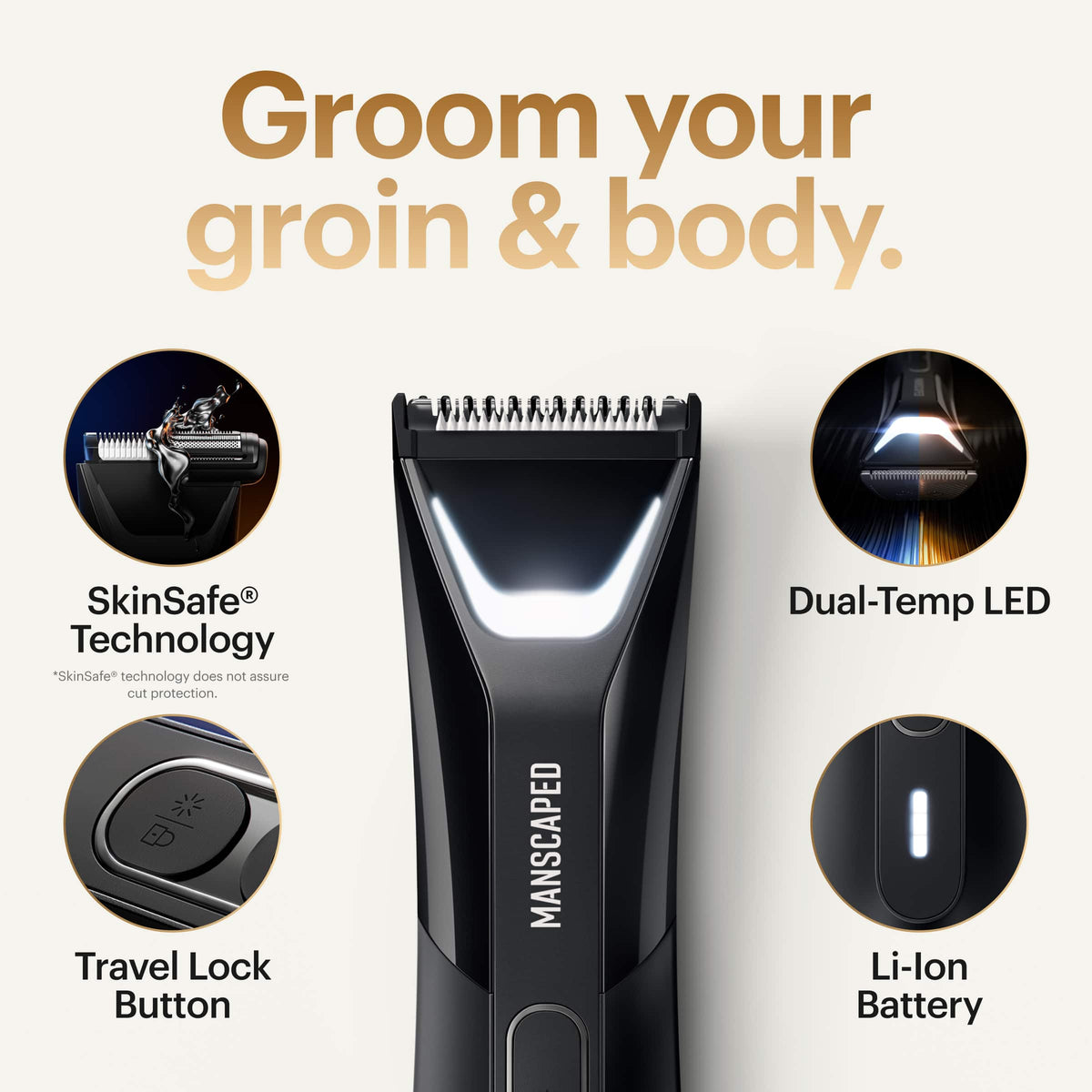 Manscaped - The Lawn Mower 5.0 Ultra Hair Trimmer Essentials Kit - Black