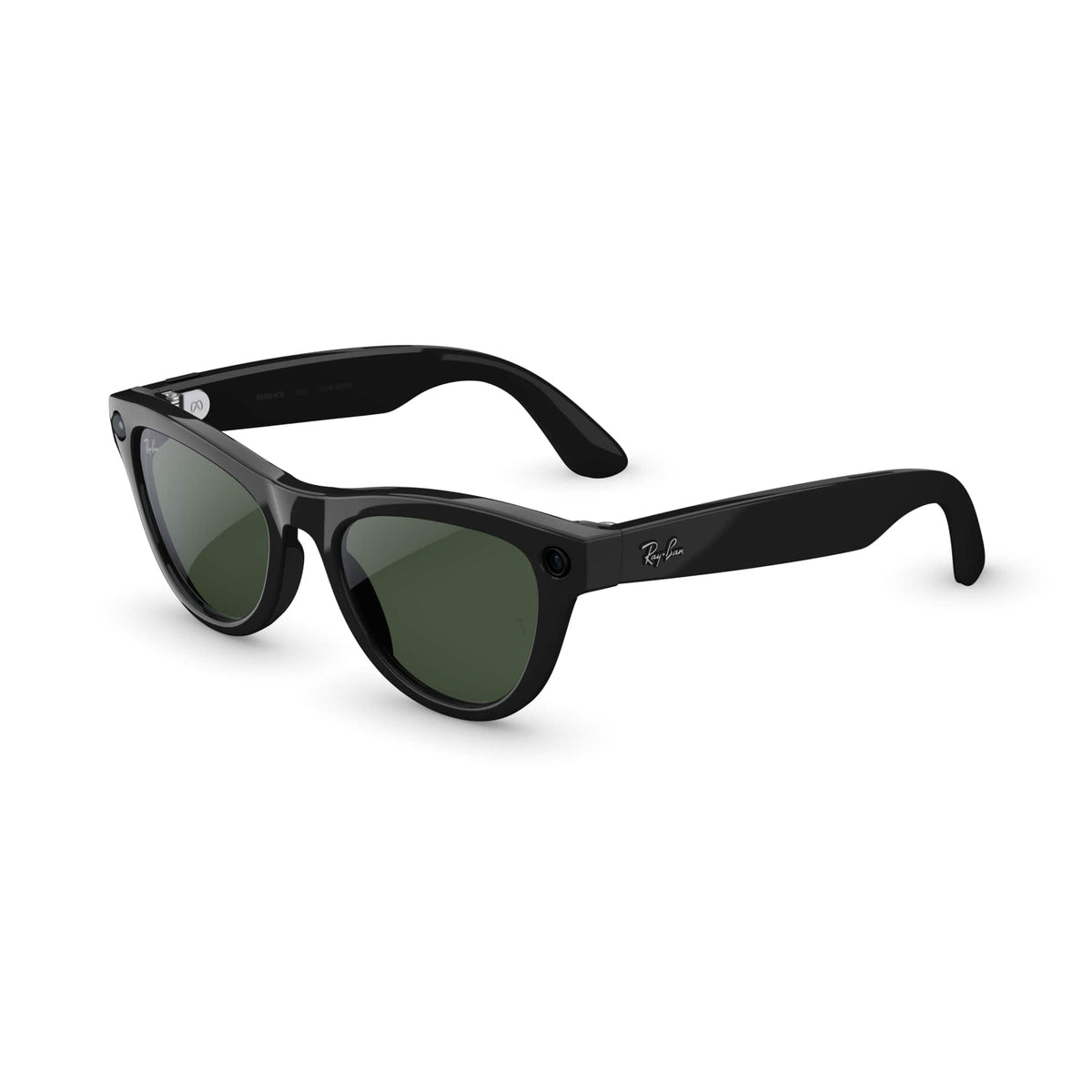 Ray-Ban Meta - Skyler (Gen 2) glasses with Meta AI, Audio, Photo, Video Compatibility - Transitions Green lenses - Shiny Black