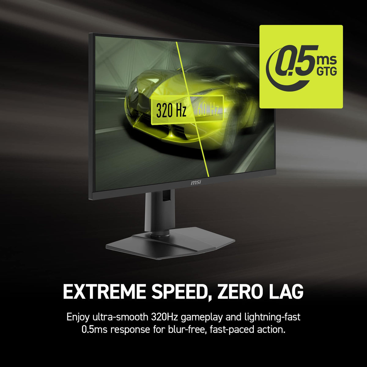 MSI - MAG 274QPF X32 27" QHD 320Hz 0.5ms G-SYNC Compatible FreeSync Premium Gaming Monitor HDR 400 (Display Port, HDMI) - Metallic Black