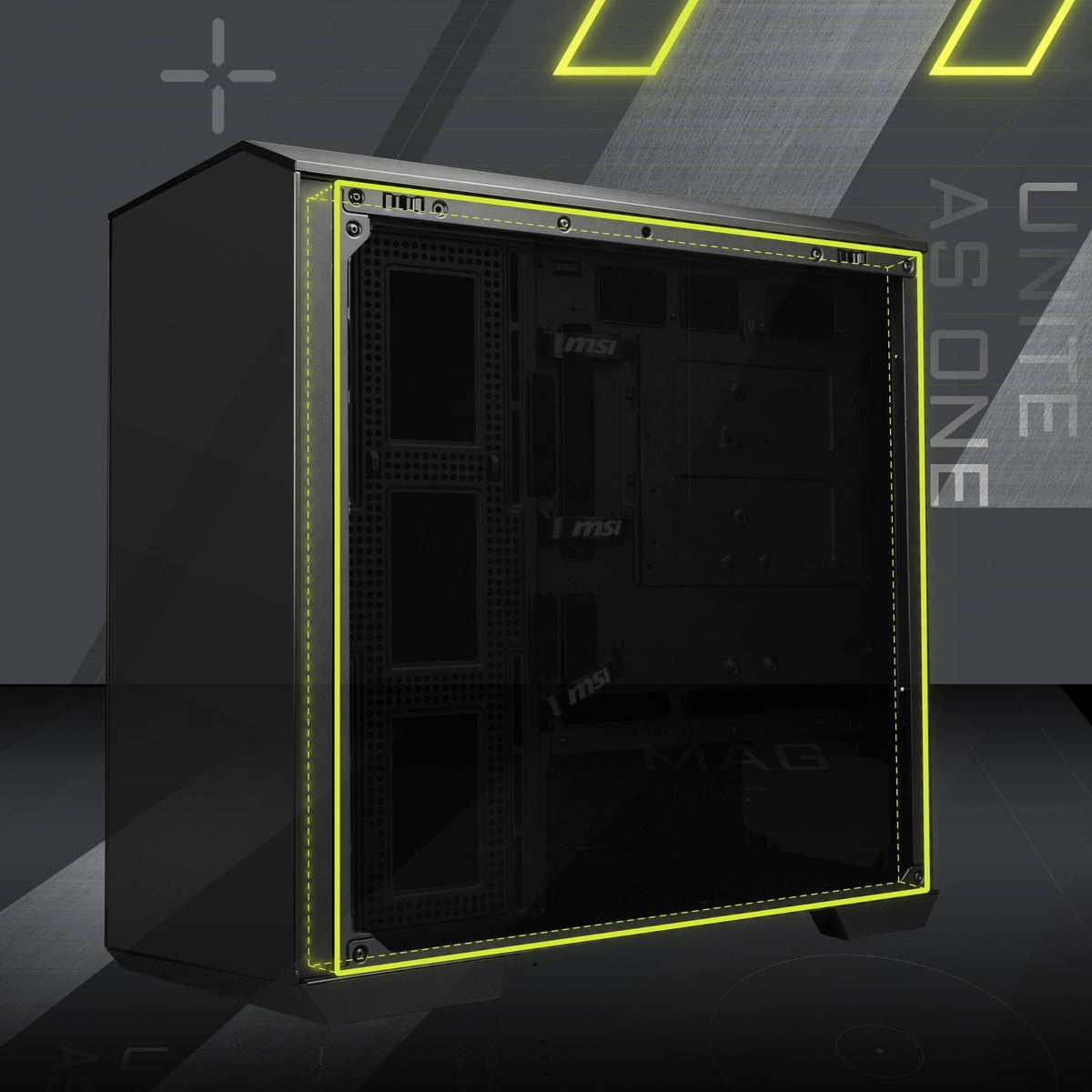 MSI - MAG PANO 100R PZ ATX Mid-Tower PC Case - Black