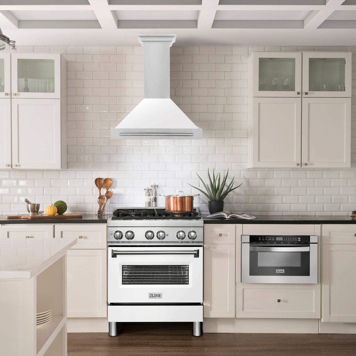 ZLINE - 30 inches - Externally Vented - Wall Range Hood - White Matte