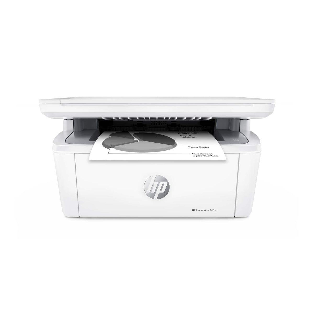 HP - LaserJet M140w Wireless AI-Enabled Black and White Laser Printer - White