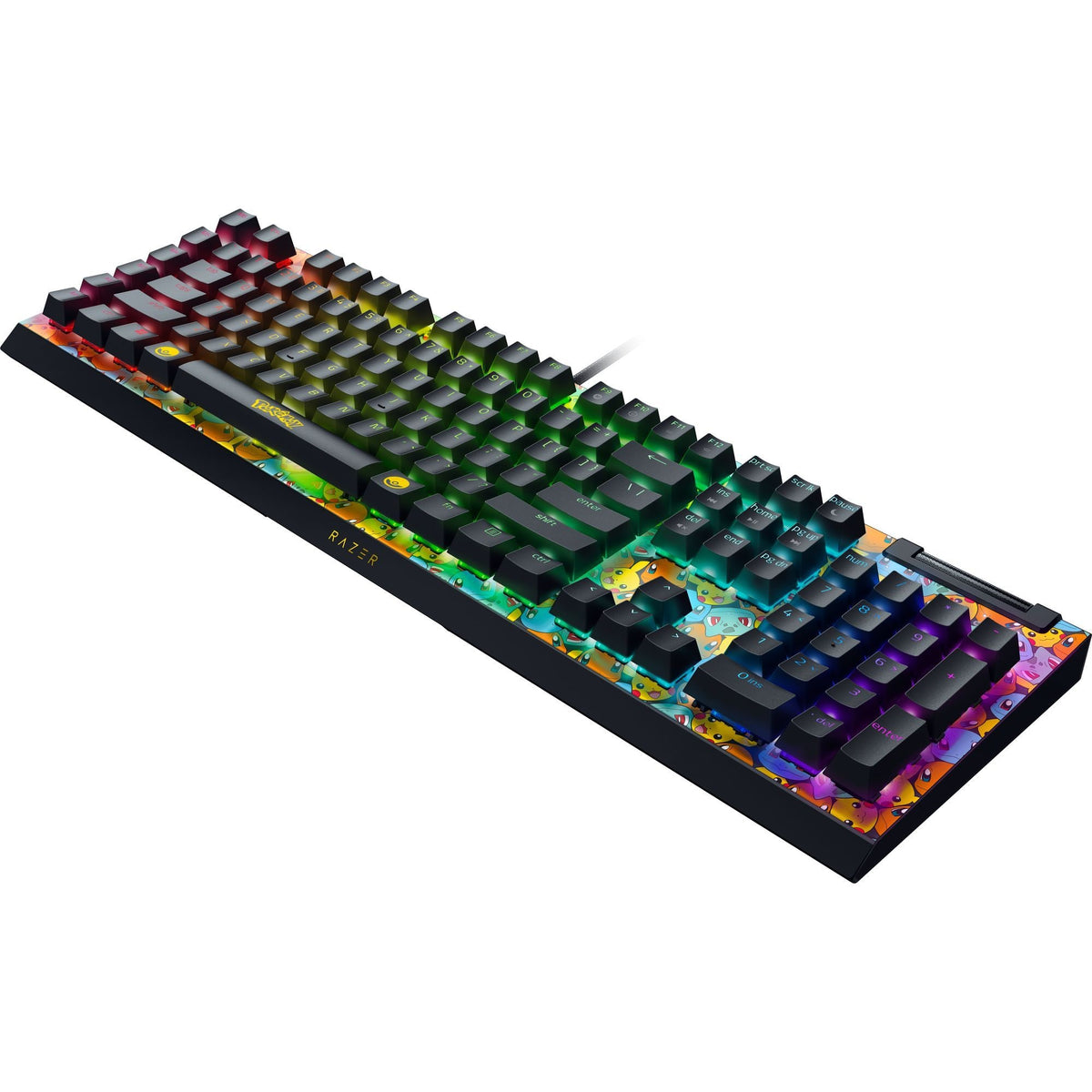 Razer - BlackWidow V4 X Full Size Wired Mechanical Green Clicky Switch Gaming Keyboard with Chroma RGB Backlighting - Pokémon Edition