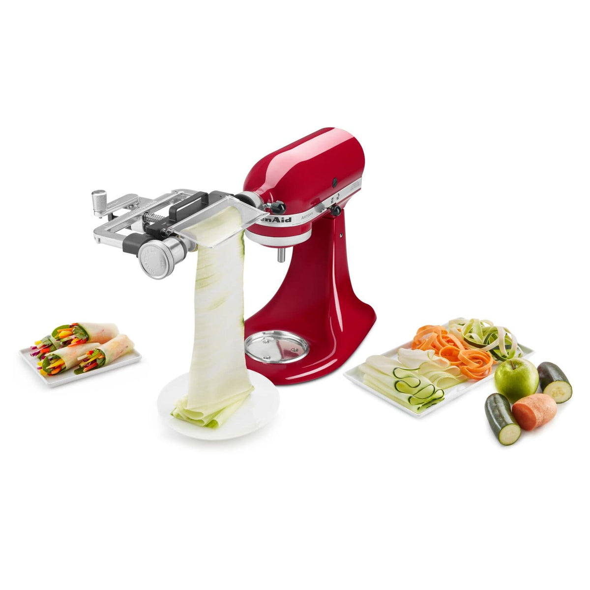 KitchenAid - Vegetable Sheet Cutter Attachment with Noodle Blade - Stainless Steel