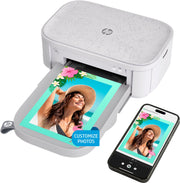 HP - Sprocket Studio Plus WiFi Photo Printer, Compatible with iOS and Android - White